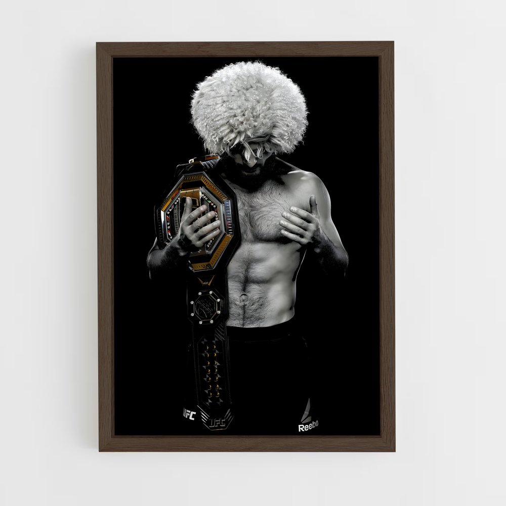 ap-khabib nurmagomedov-7 cadre Bois foncé