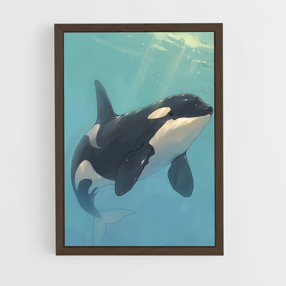 ap-killer whale-1 cadre Bois foncé