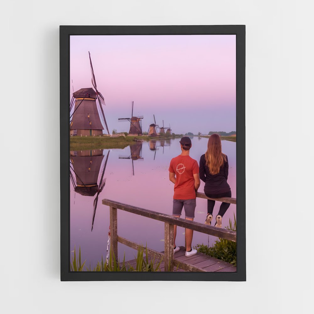 ap-kinderdijk windmills-1 cadre Noir
