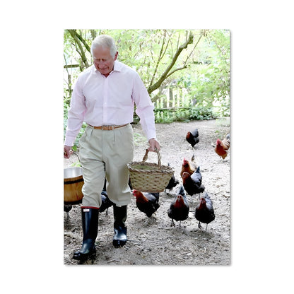 Poster Le Promeneur et ses Poules