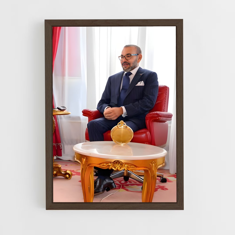 ap-king mohammed vi-4 cadre Bois foncé