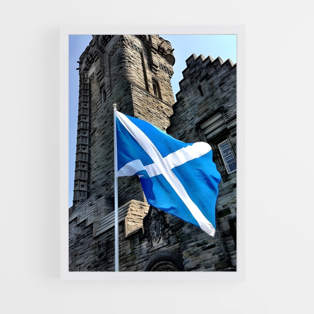 ap-kingdom of scotland flag-1 cadre Blanc