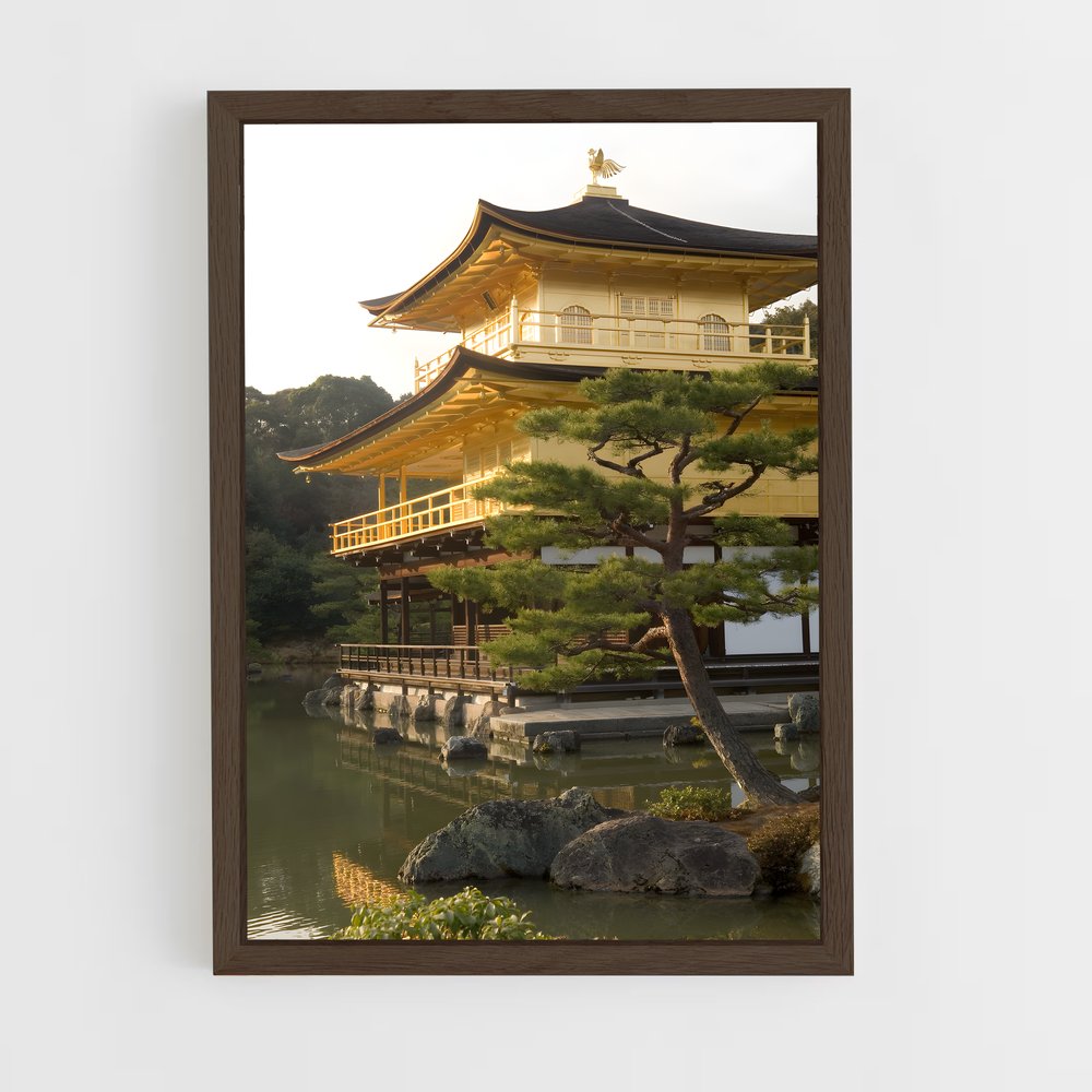 ap-kinkaku ji-2 cadre Bois foncé