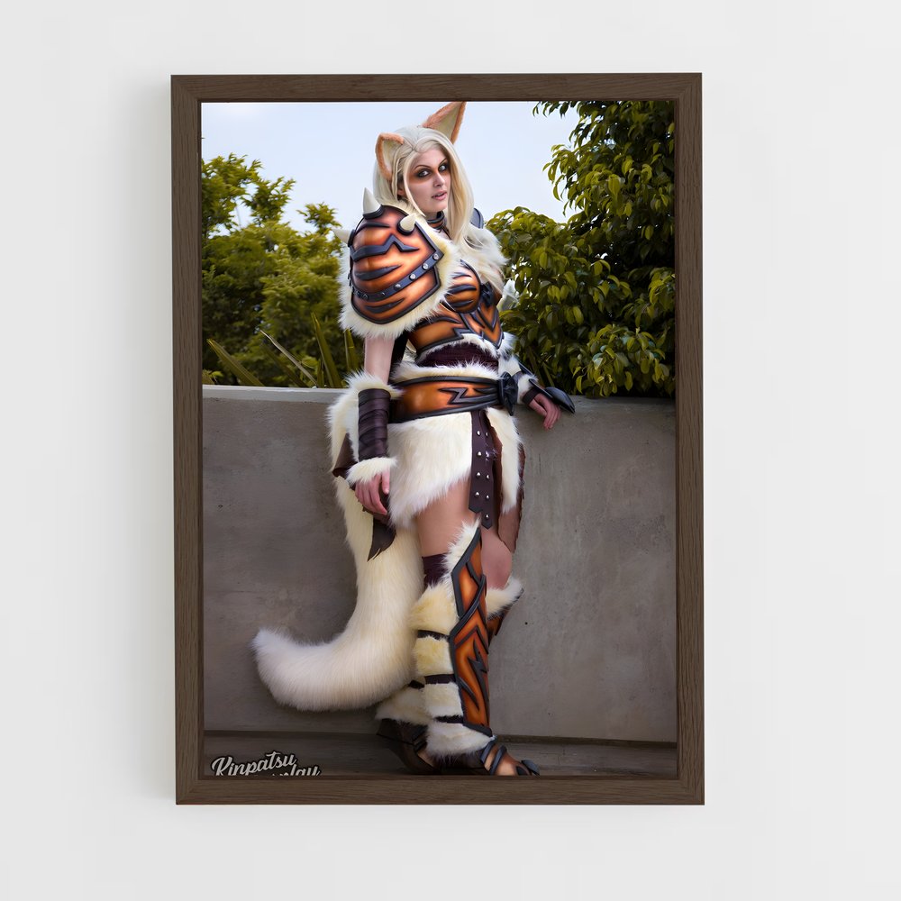 ap-kinpatsu cosplay-4 cadre Bois foncé