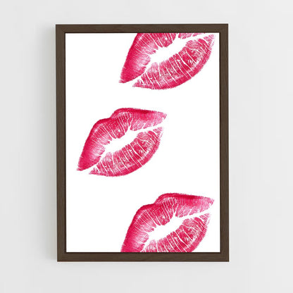 ap-kissing lips-2 cadre Bois foncé