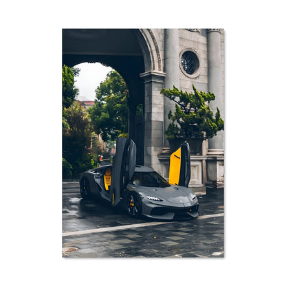 Poster Koenigsegg Noir et Jaune