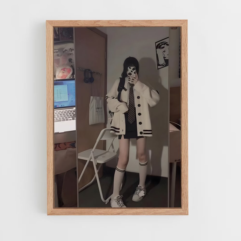 ap-korean fashion-9 cadre Bois clair