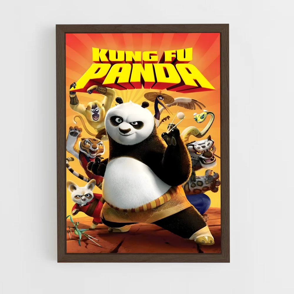 ap-kung fu panda-1 cadre Bois foncé
