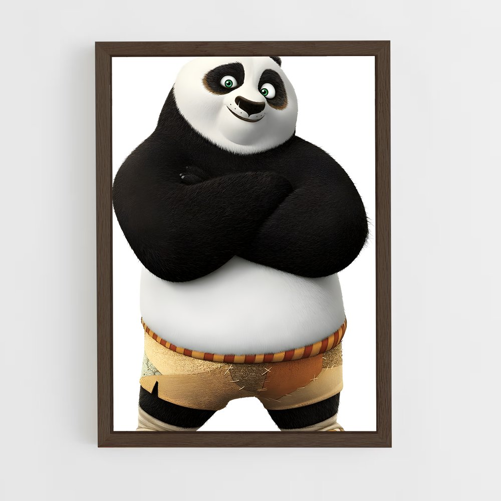 ap-kung fu panda-4 cadre Bois foncé