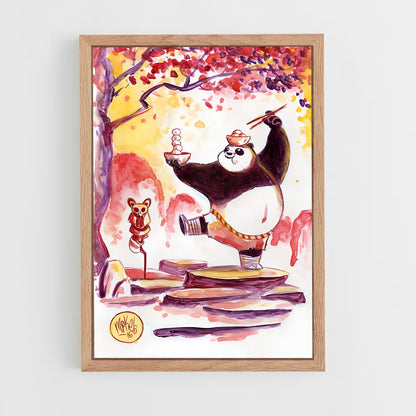 ap-kung fu panda-8 cadre Bois clair