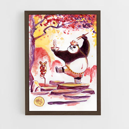 ap-kung fu panda-8 cadre Bois foncé