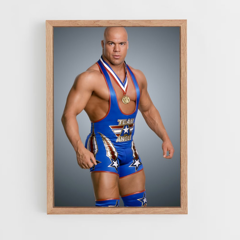 ap-kurt angle-1 cadre Bois clair