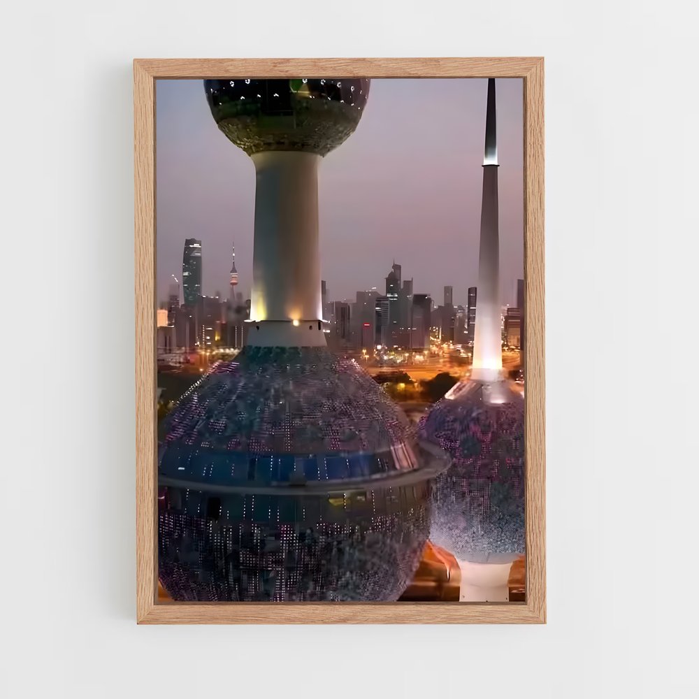 ap-kuwait towers-3 cadre Bois clair