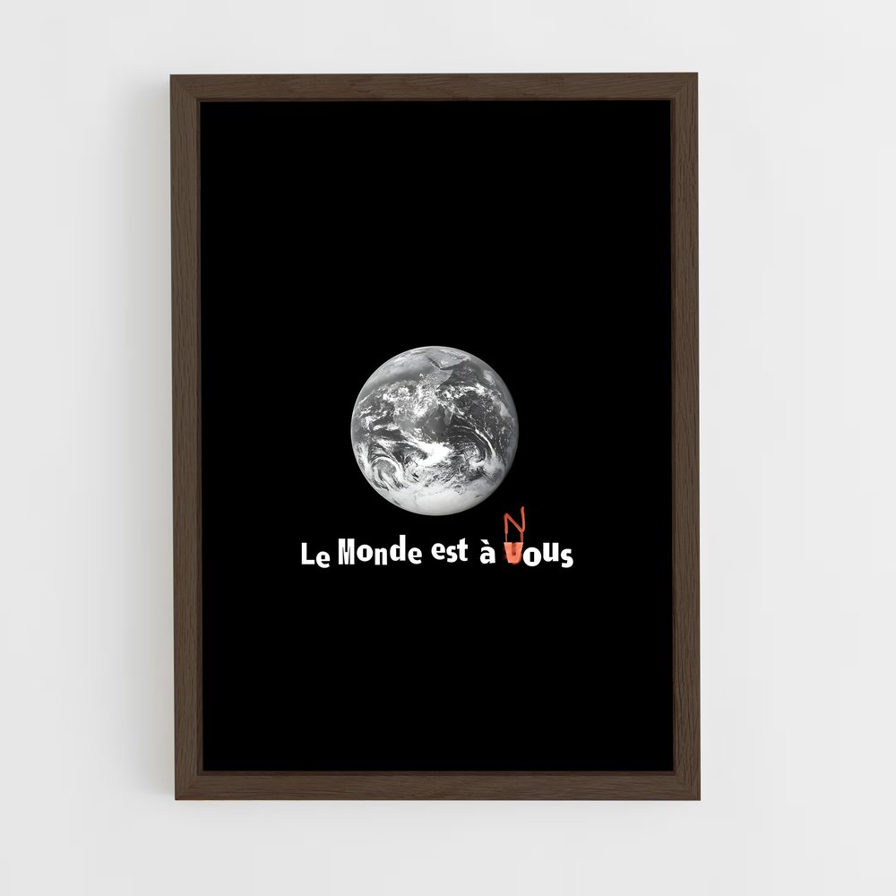 ap-la haine-5 cadre Bois foncé