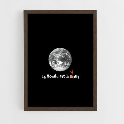 ap-la haine-5 cadre Bois foncé