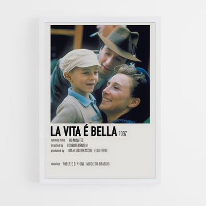 ap-la vita e bella-2 cadre Blanc