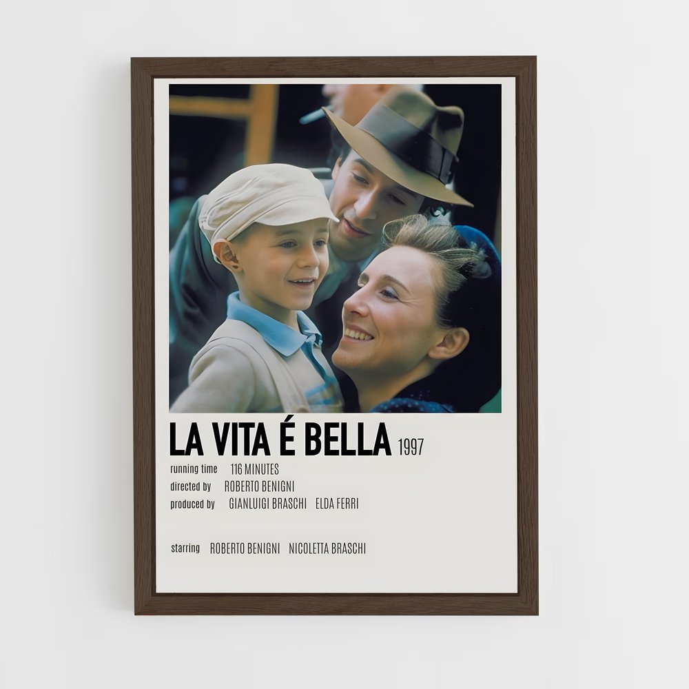 ap-la vita e bella-2 cadre Bois foncé