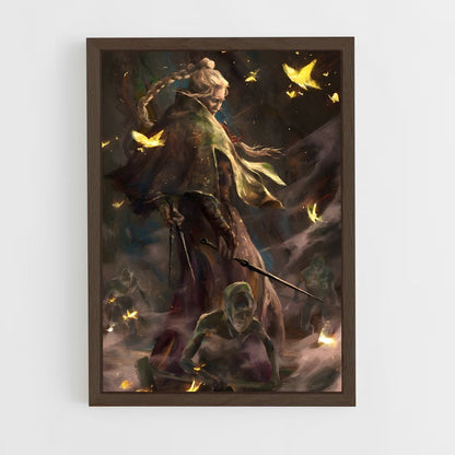 ap-lady butterfly-2 cadre Bois foncé