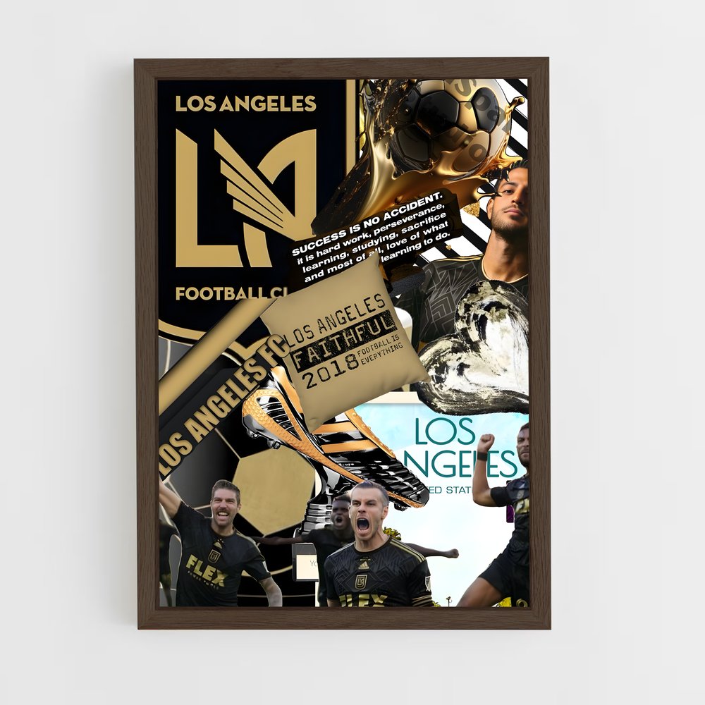 ap-lafc los angeles fc-3 cadre Bois foncé
