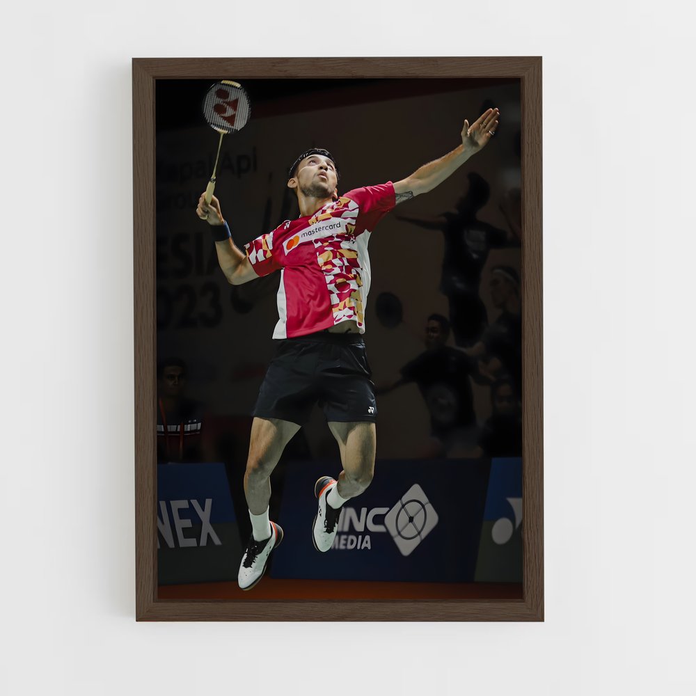 ap-lakshya sen-1 cadre Bois foncé