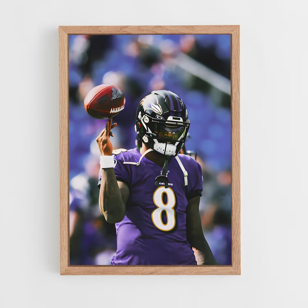 ap-lamar jackson-1 cadre Bois clair