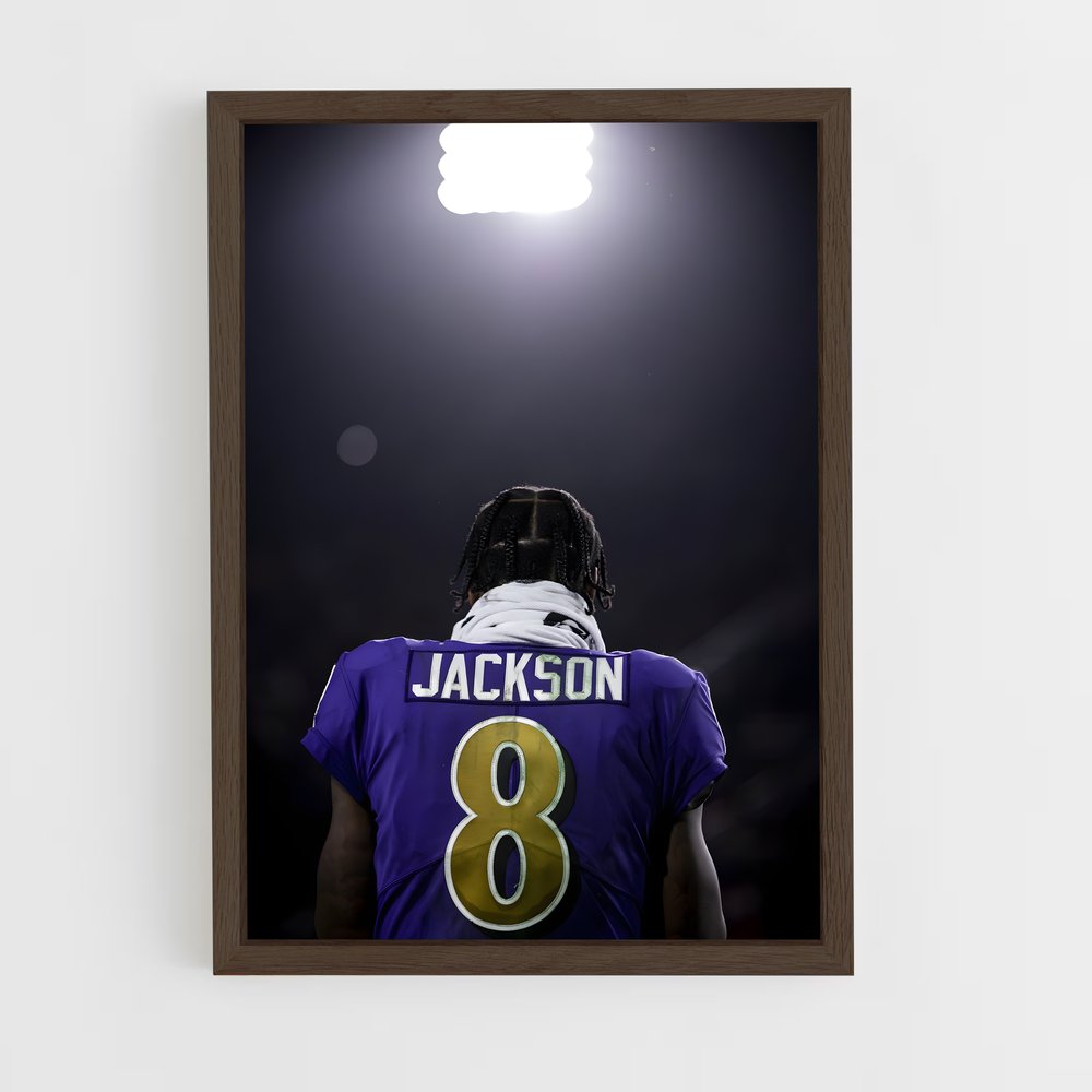 ap-lamar jackson-10 cadre Bois foncé