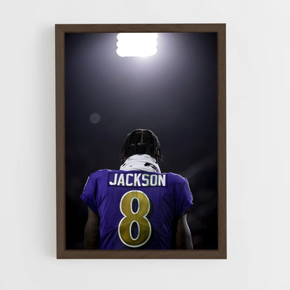 ap-lamar jackson-10 cadre Bois foncé