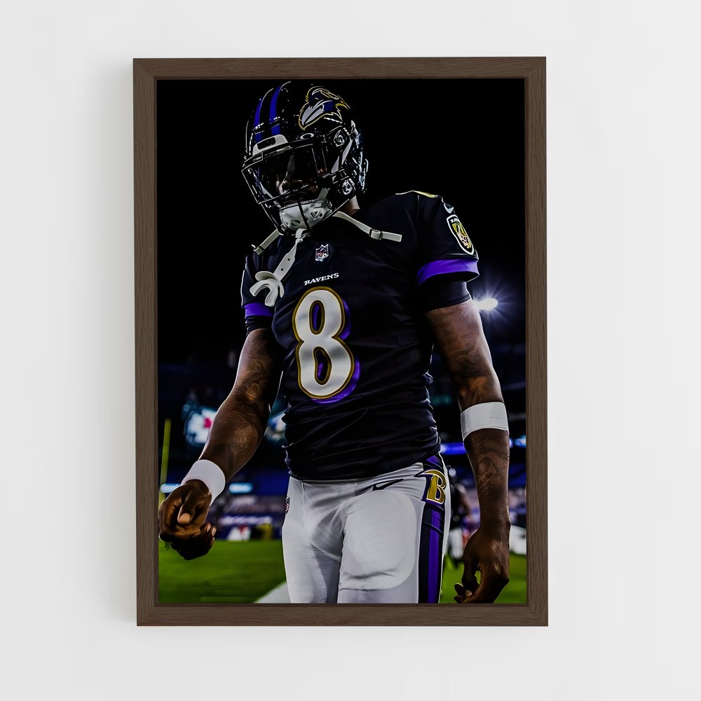 ap-lamar jackson-2 cadre Bois foncé
