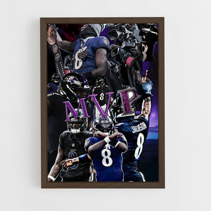 ap-lamar jackson-3 cadre Bois foncé