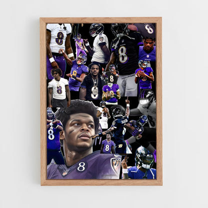 ap-lamar jackson-4 cadre Bois clair
