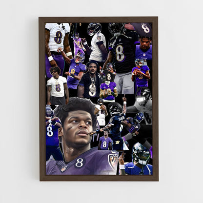 ap-lamar jackson-4 cadre Bois foncé
