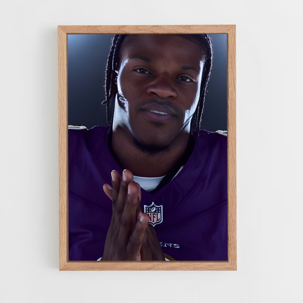 ap-lamar jackson-8 cadre Bois clair