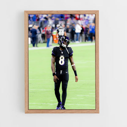 ap-lamar jackson-9 cadre Bois clair