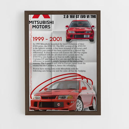ap-lancer evolution vi tme-1 cadre Bois foncé