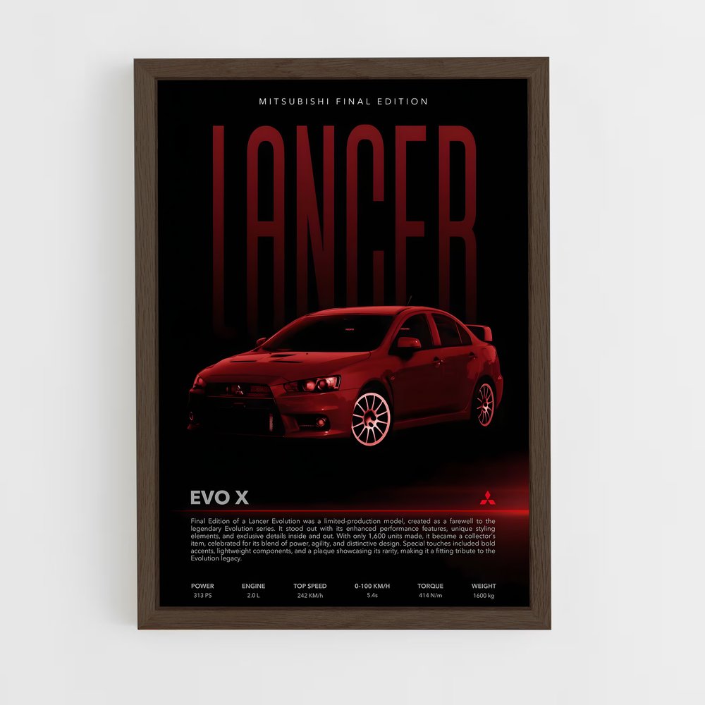 ap-lancer evolution x-7 cadre Bois foncé