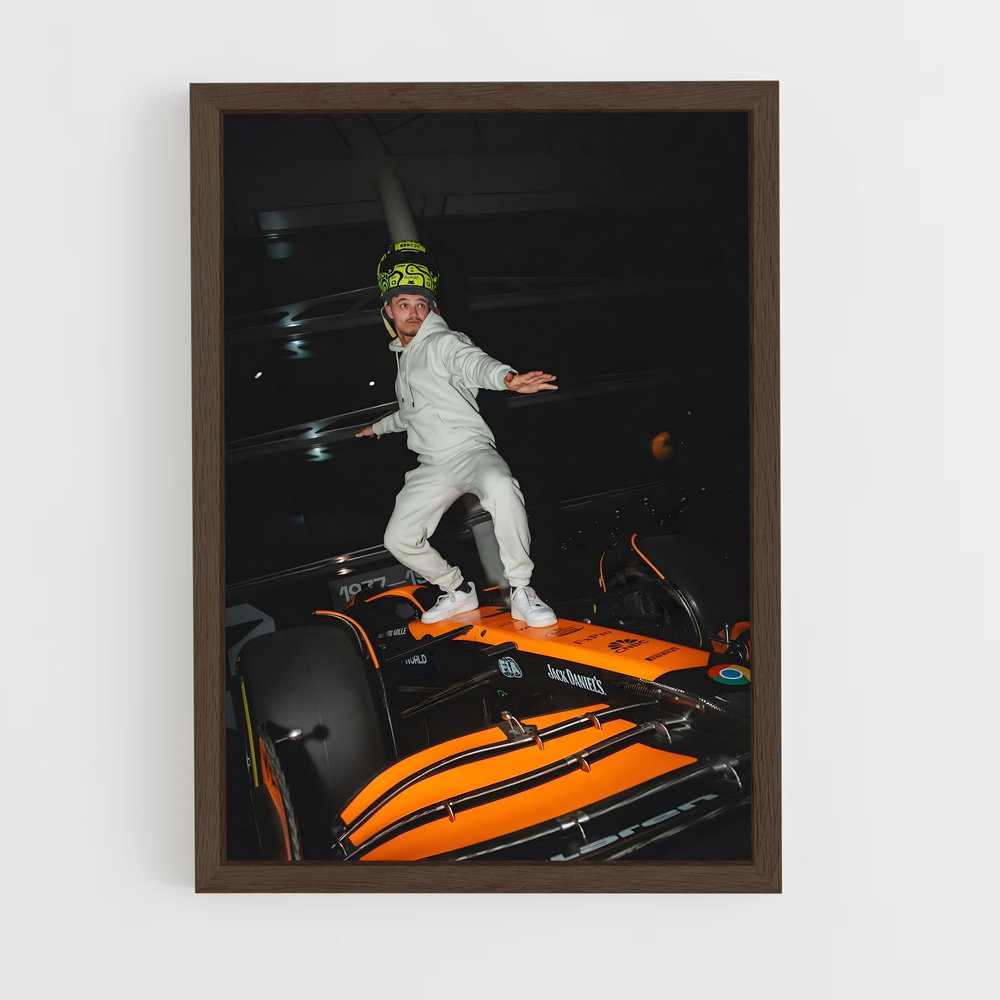 ap-lando norris-1 cadre Bois foncé