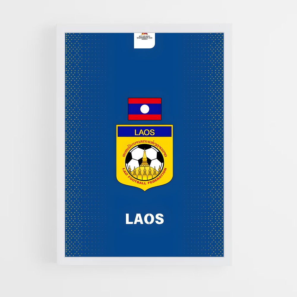 ap-laos national football team-1 cadre Blanc