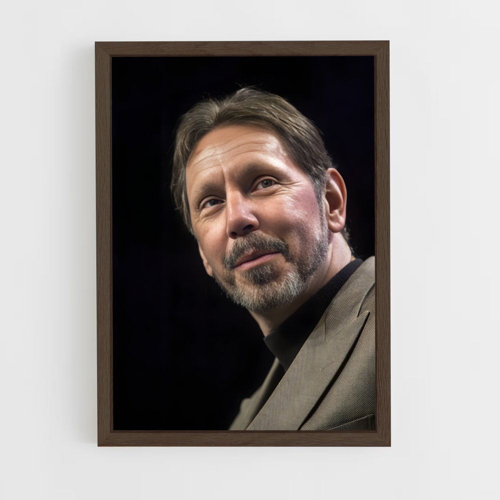 ap-larry ellison-5 cadre Bois foncé