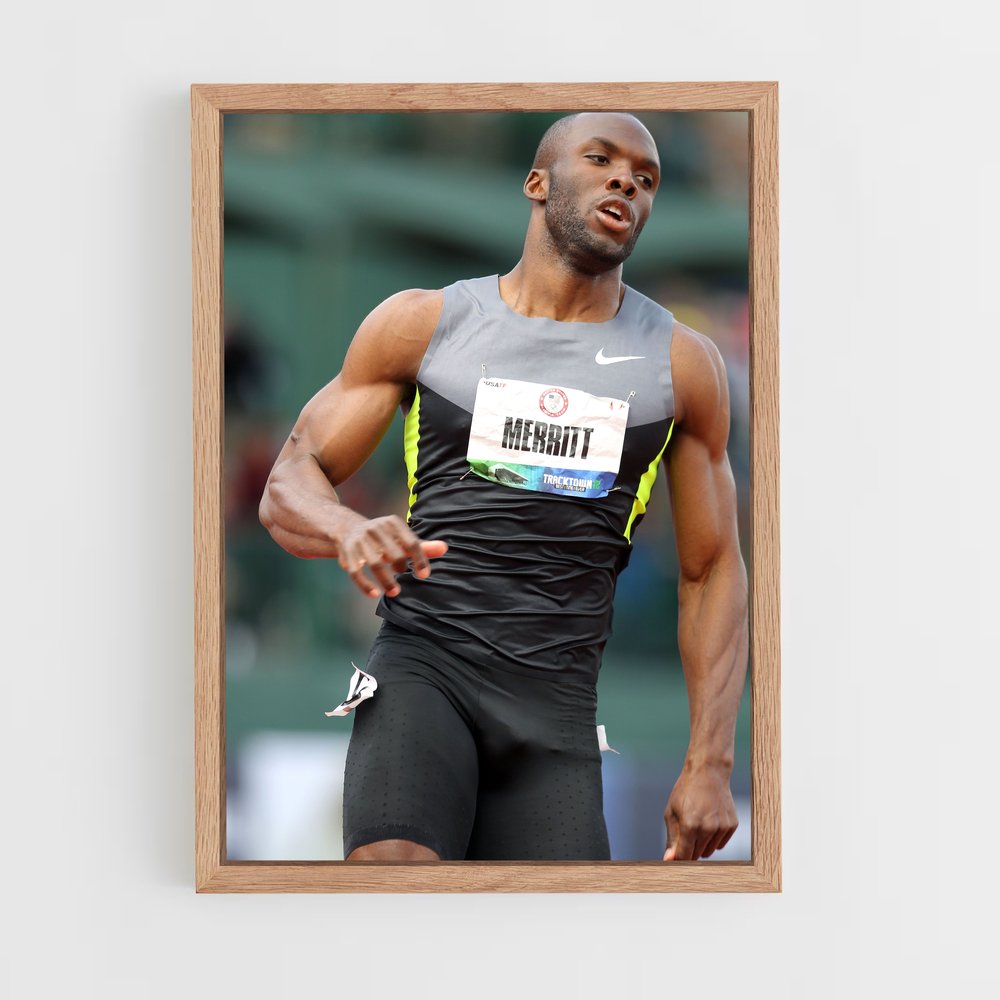 ap-lashawn merritt-1 cadre Bois clair