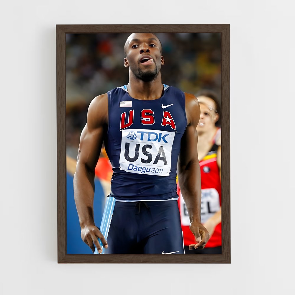 ap-lashawn merritt-3 cadre Bois foncé