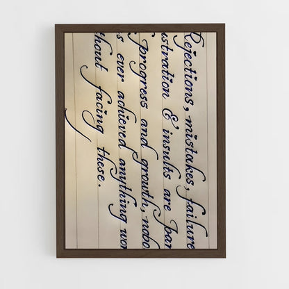 ap-latin calligraphy-4 cadre Bois foncé
