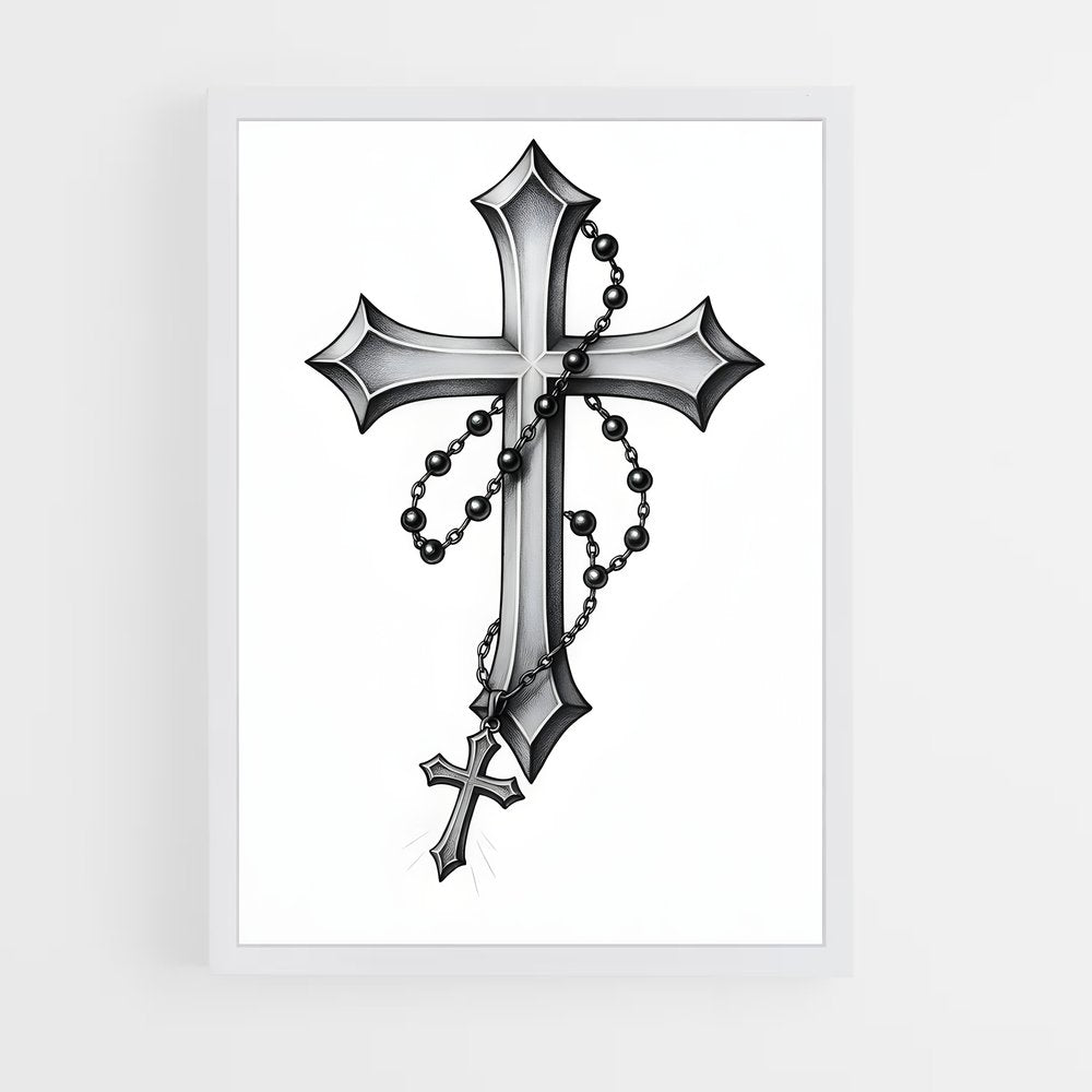 ap-latin cross-5 cadre Blanc