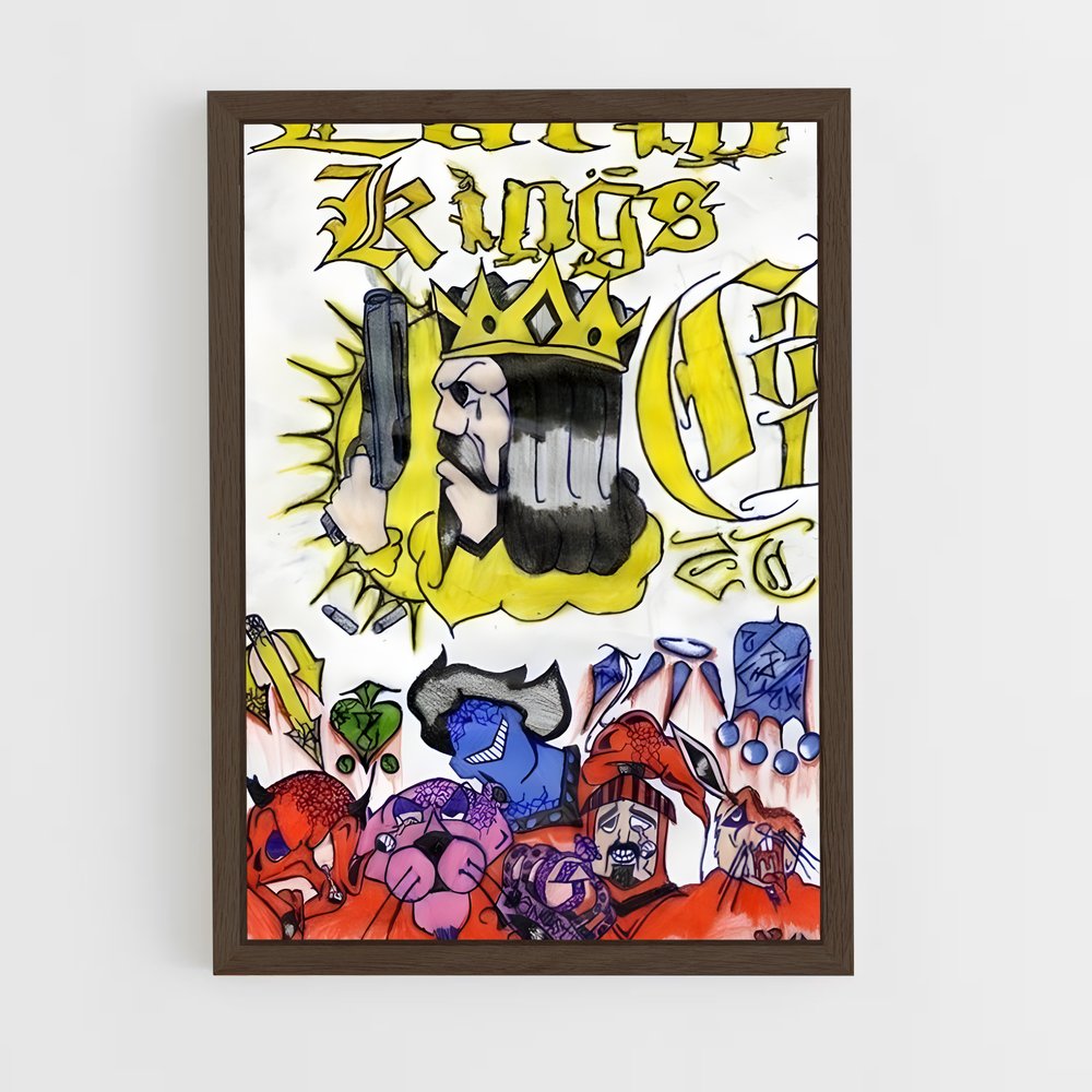 ap-latin kings-2 cadre Bois foncé