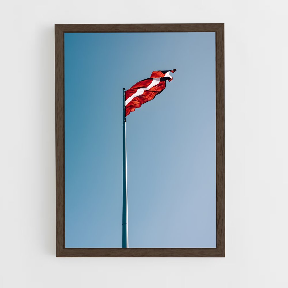 ap-latvia flag-2 cadre Bois foncé