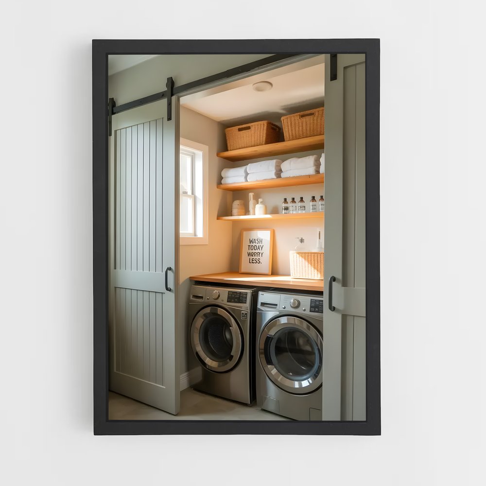 ap-laundry room-10 cadre Noir
