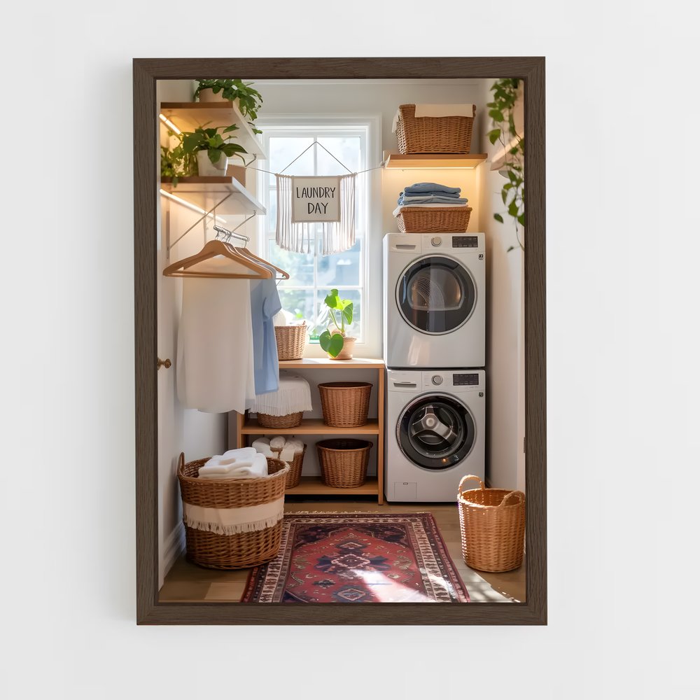 ap-laundry room-15 cadre Bois foncé