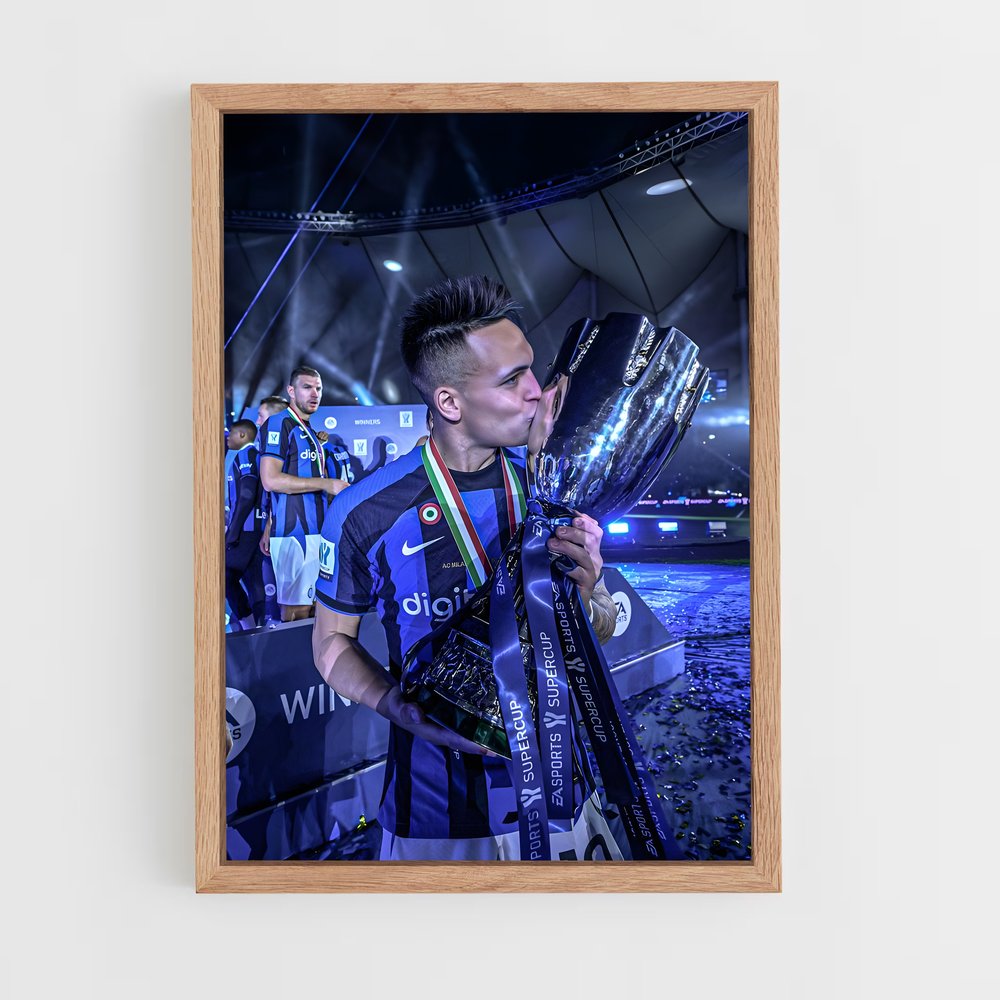 ap-lautaro martinez-6 cadre Bois clair