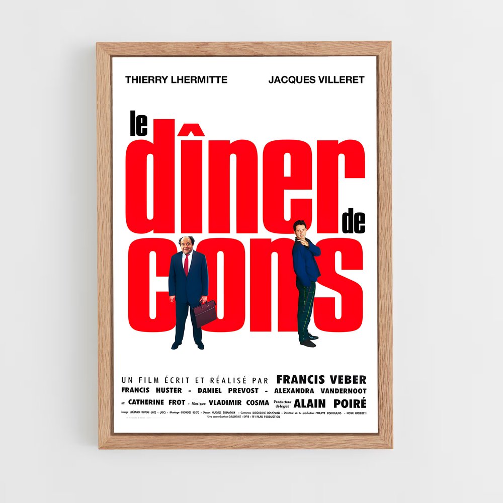 ap-le diner de cons-1 cadre Bois clair