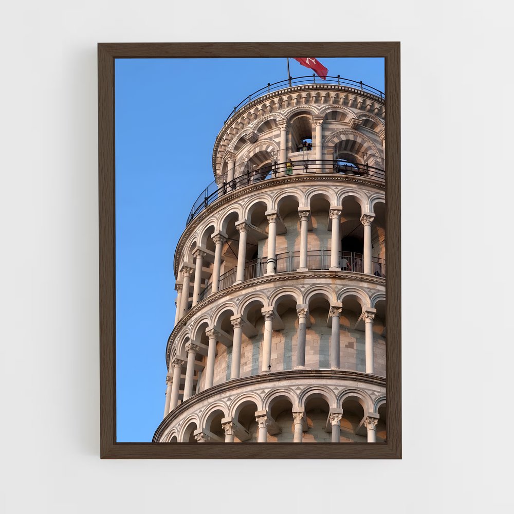 ap-leaning tower pisa-4 cadre Bois foncé