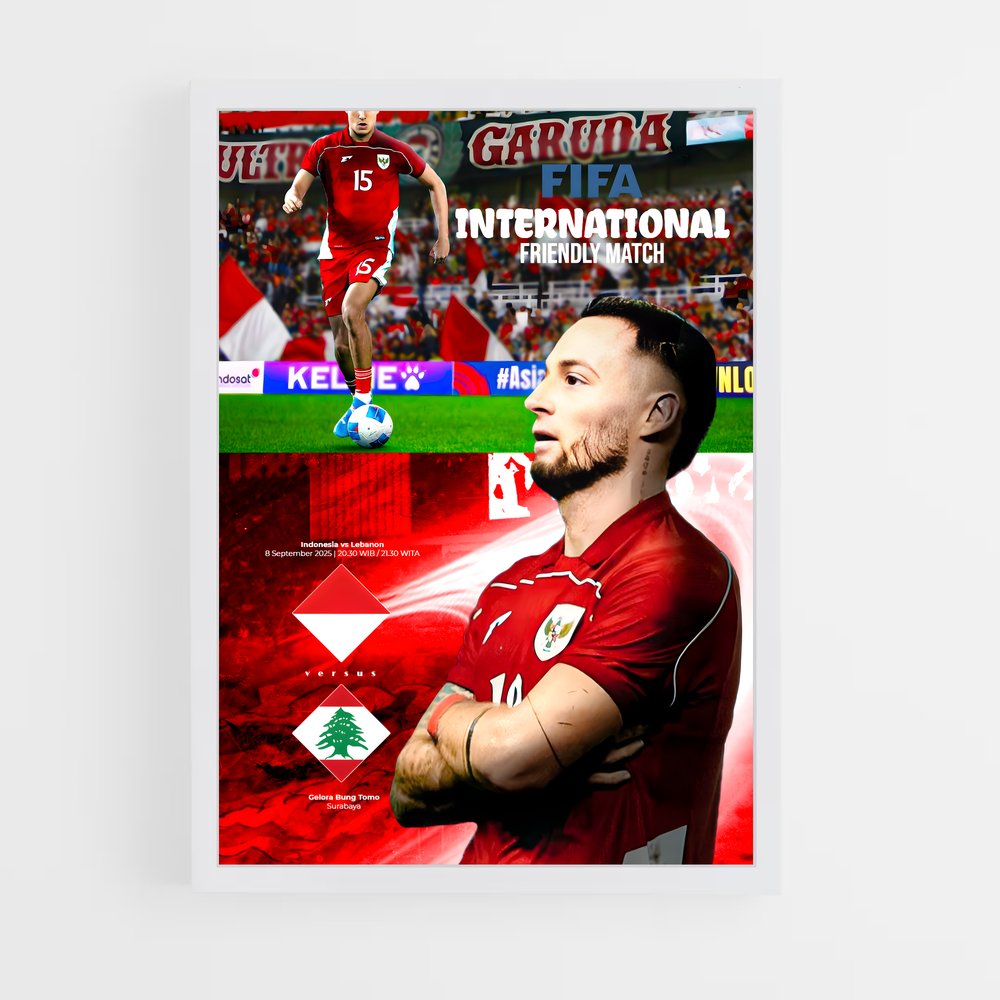 ap-lebanon national football team-2 cadre Blanc